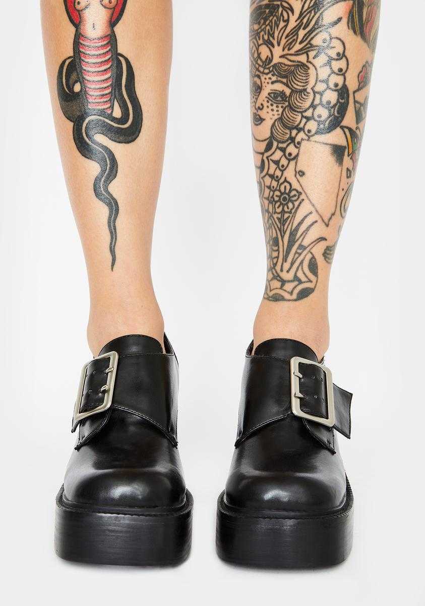 Mary様 Dolls Kill X The Craft Square Buckle Platform Mary Janes