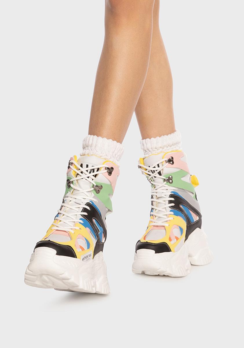 日本未入荷 Anthony Wang - Jack Fruit 03 - Multi Anthony Wang Color Blocked Chunky Platform Sneakers - Multi