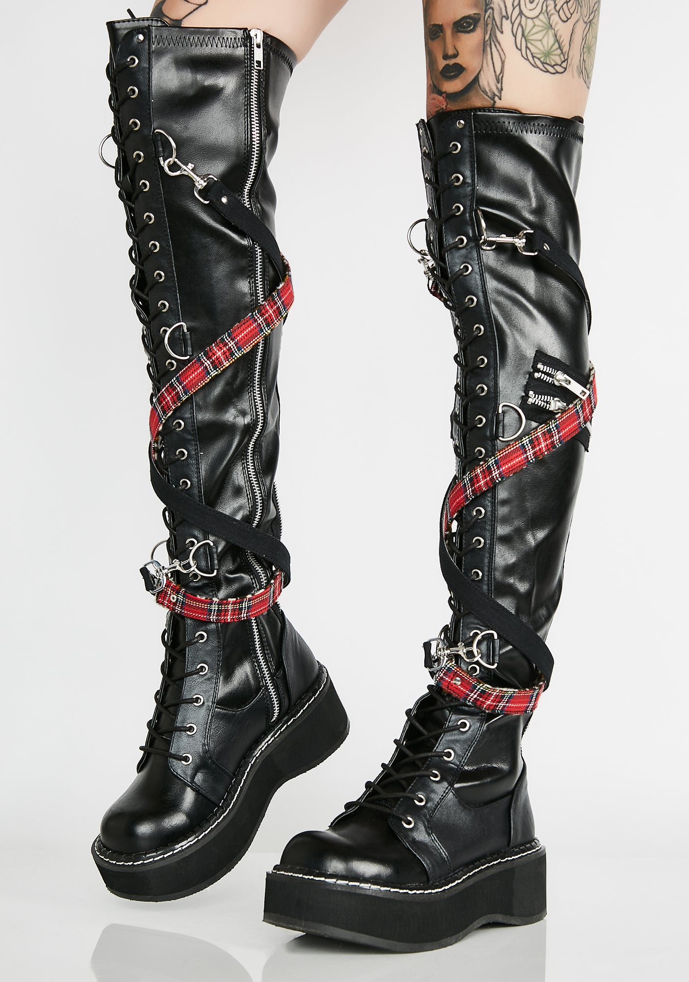 Demonia Bondage Over The Knee Platform Boots Black Dolls Kill demonia-bondage-over-the-knee-platform-boots-black-dolls-kill
