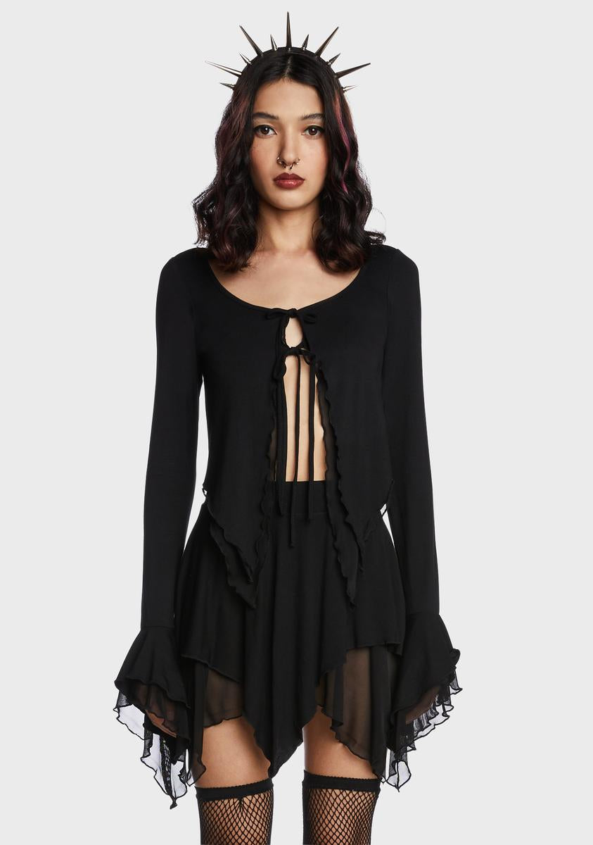 Wait For The Blackout Crop Top The Grave Girls,Specials : American Fashion Style Bags On Sale