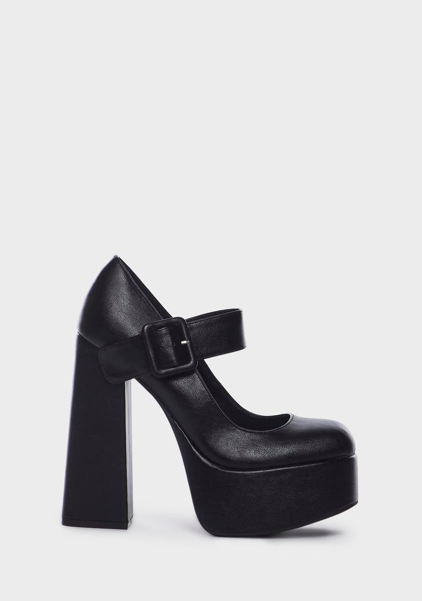 Noir Magical Night Platform Heels,New Products : American Fashion Style Bags On Sale