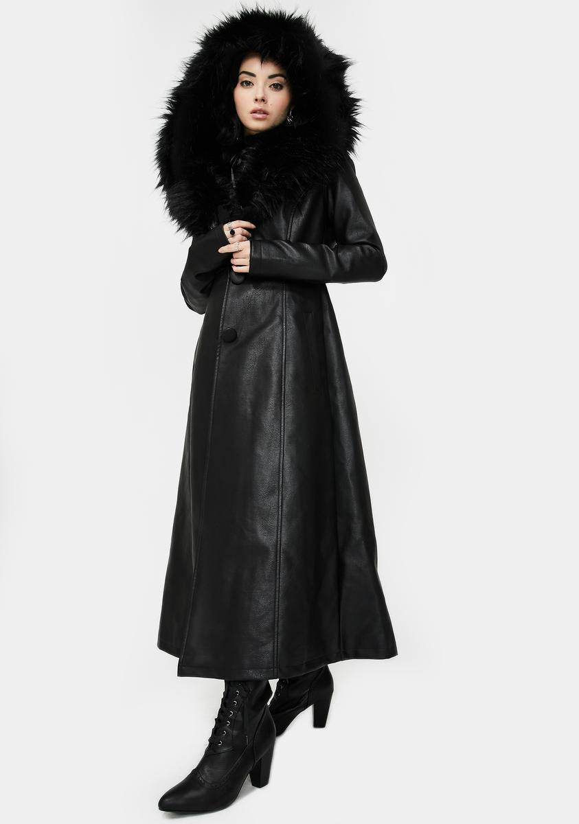 Liberty Leather Trench Coat Killstar,Specials : American Fashion Style Bags On Sale