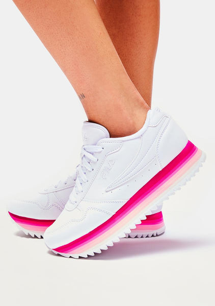 Fila Pink Glow Orbit Stripe Sneakers – Dolls Kill