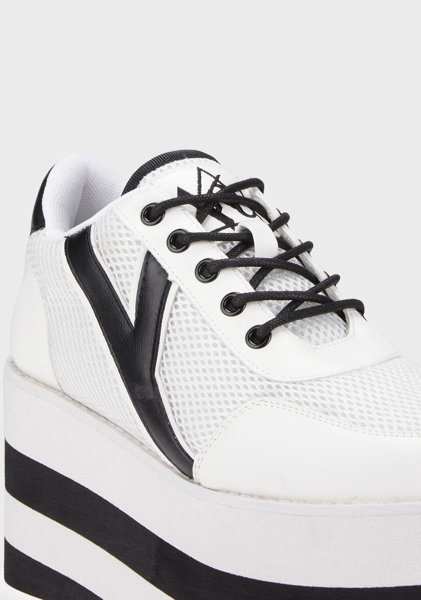 striped platform sneakers