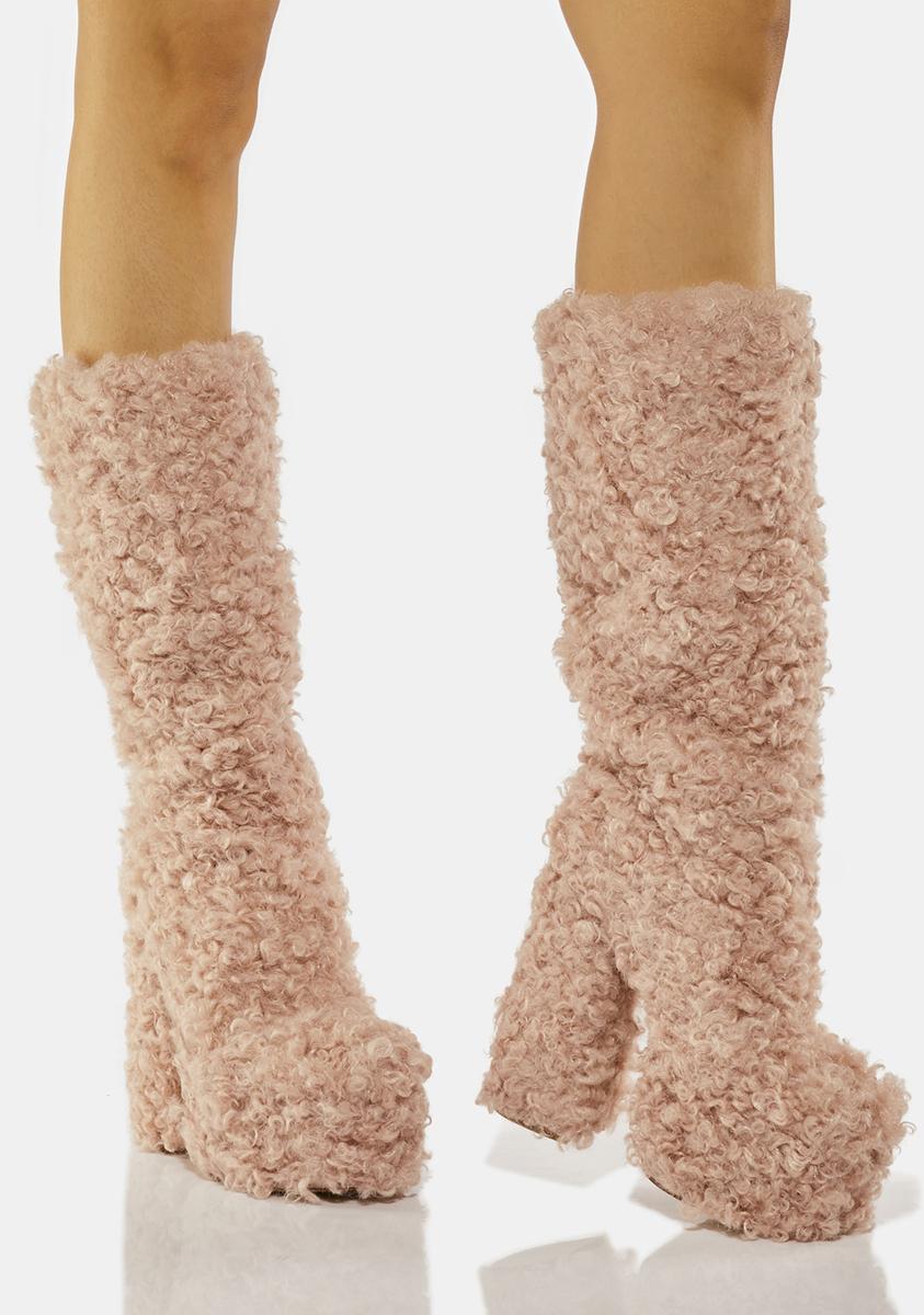 Pink Faux Fur Teddy Boots ZEMETA,Specials : American Fashion Style Bags On Sale Pink Faux Fur Teddy Boots ZEMETA,Specials : American Fashion Style Bags On Sale