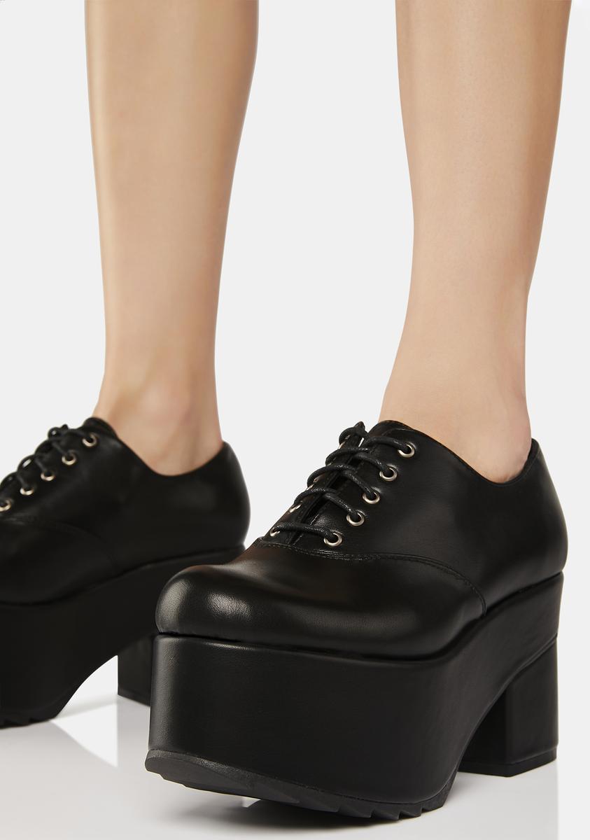 Lamoda Vegan Leather Platform Oxfords