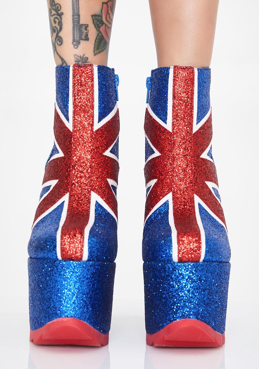 Nightmare Union Jack Platform Boots