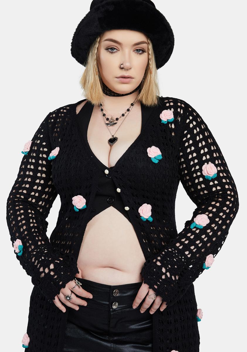 Plus La Vie En Rose Knit Cardigan dELiA*s by Dolls Kill,New Products : American Fashion Style Bags On Sale Plus La Vie En Rose Knit Cardigan dELiA*s by Dolls Kill,New Products : American Fashion Style Bags On Sale