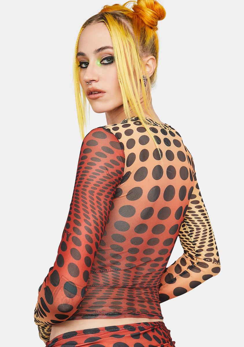 O Mighty Orange Illusion Mesh Top Dolls Kill O Mighty Orange Illusion Mesh Top Dolls Kill