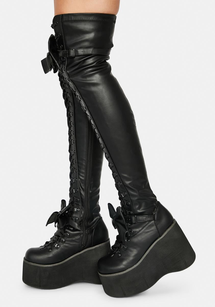 Gothic Princess Thigh High Boots