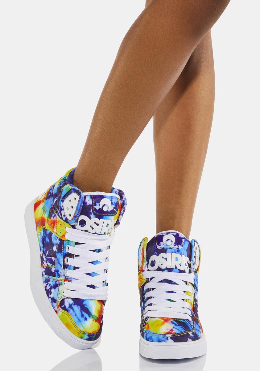 High Top Osiris Shoes Rainbow Osiris Tie Dye High Top Sneakers