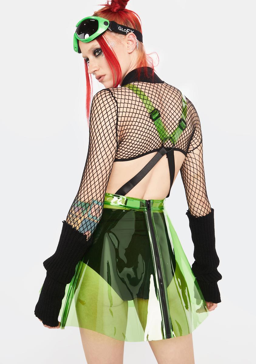 Club Exx Clear PVC Overall Dress