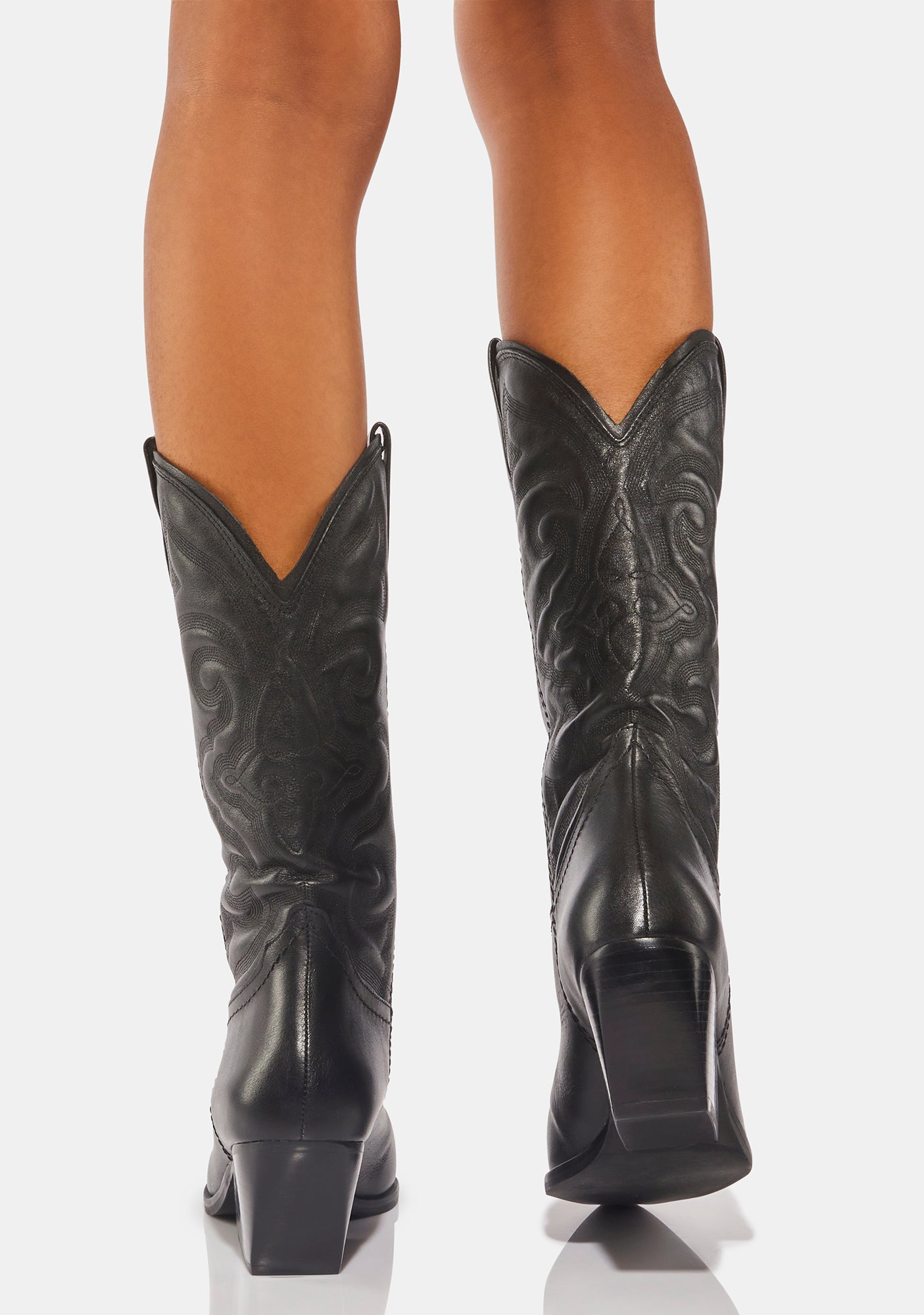 Steve Madden Cowboy Western Boots - Black – Dolls Kill