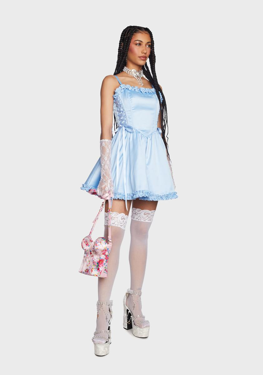 Takes The Cake Mini Dress - Light Blue Takes The Cake Mini Dress - Light Blue