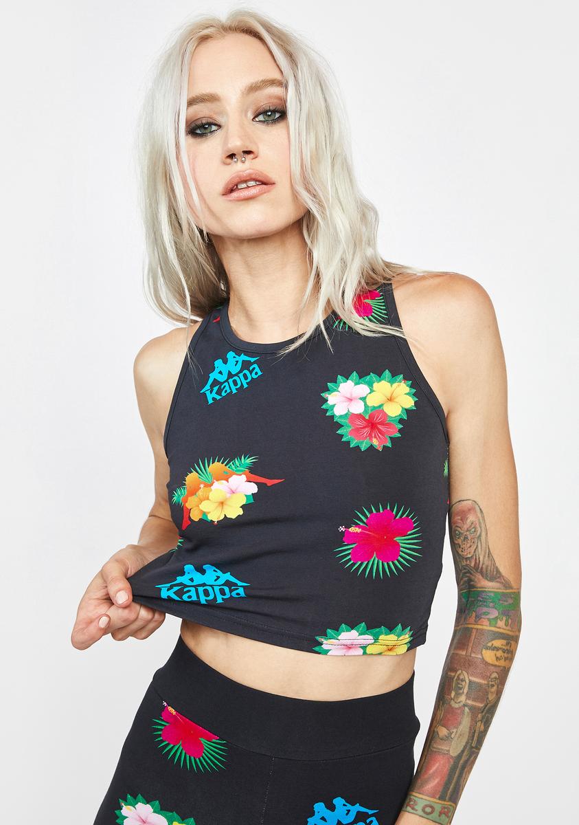 Kappa Black Authentic Maluku Crop Tank Dolls Kill