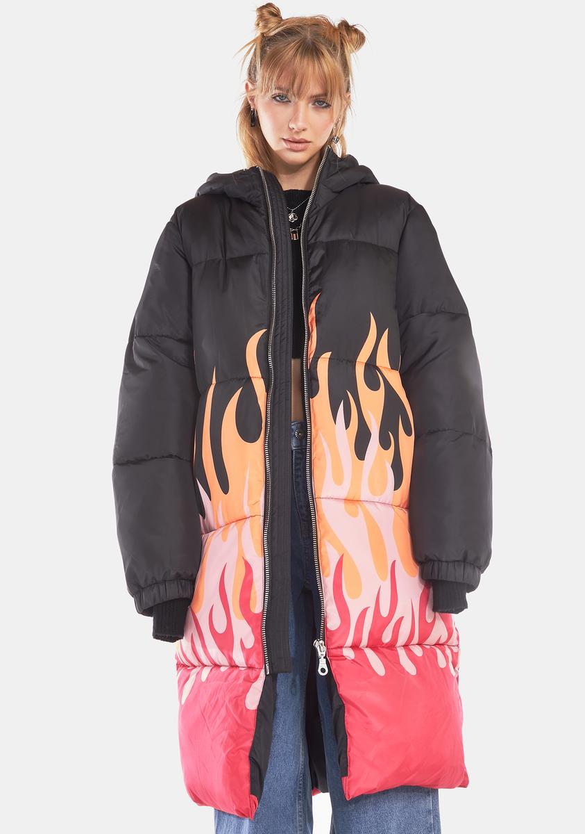 The Ragged Priest Firestarter Puffer Jacket - Multi – Dolls Kill