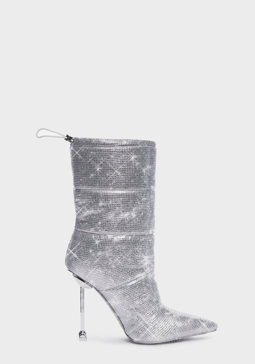 Gretchen Glitter Heeled Boots AZALEA WANG,New Products : American Fashion Style Bags On Sale