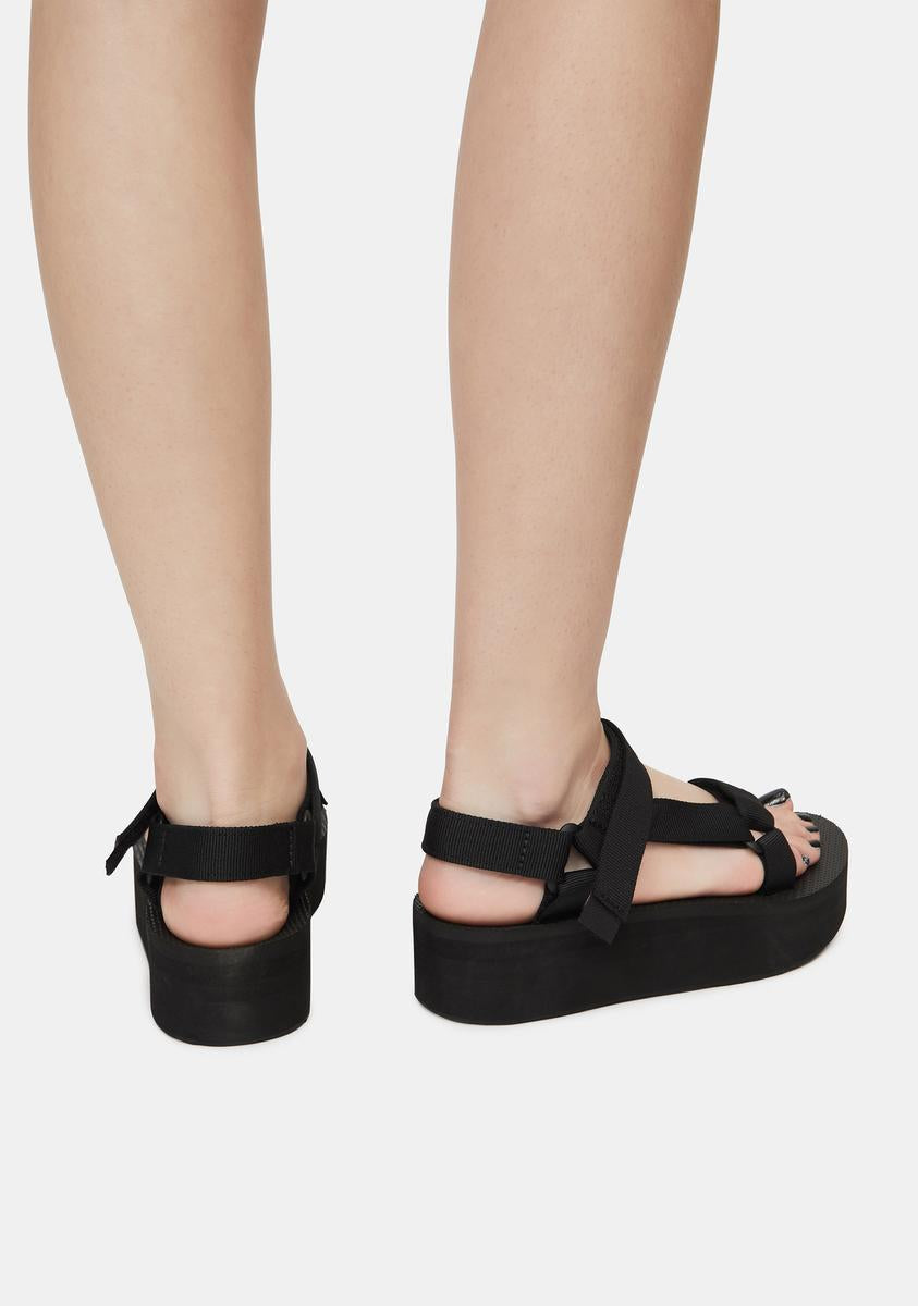 Teva Platform Strappy Sandals - Black