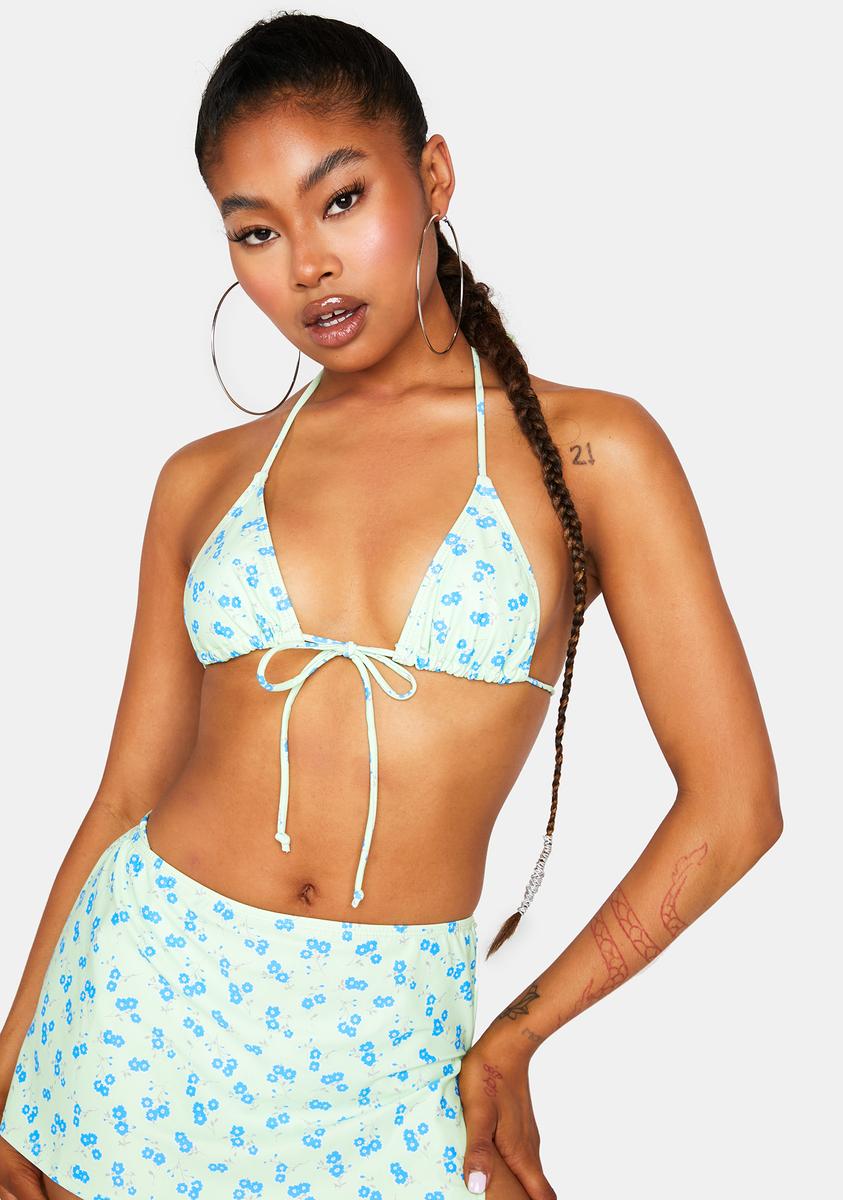 Ditsy Flower Lime Blue Pamita Bikini Top Dolls Kill,Specials : American Fashion Style Bags On Sale
