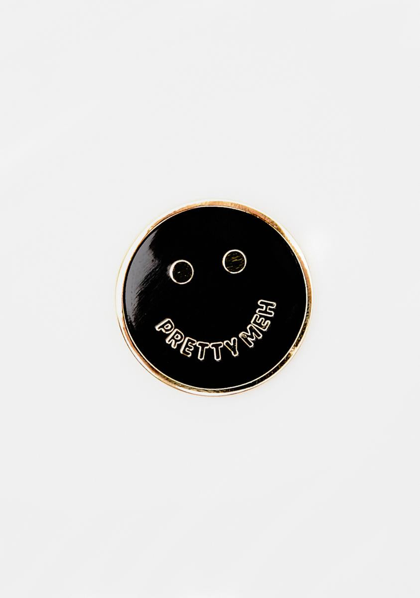 Meh Smiley Pin