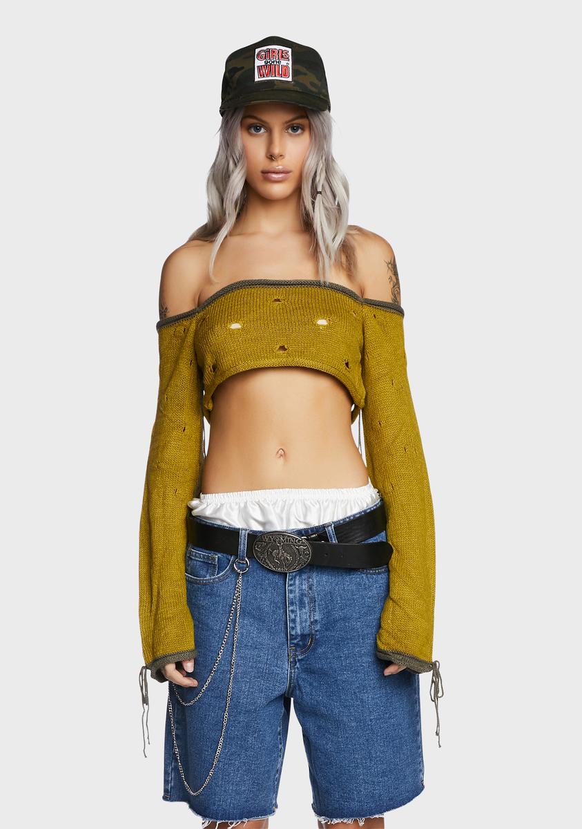 Work In Progress Distressed Sweater,New Products : American Fashion Style Bags On Sale