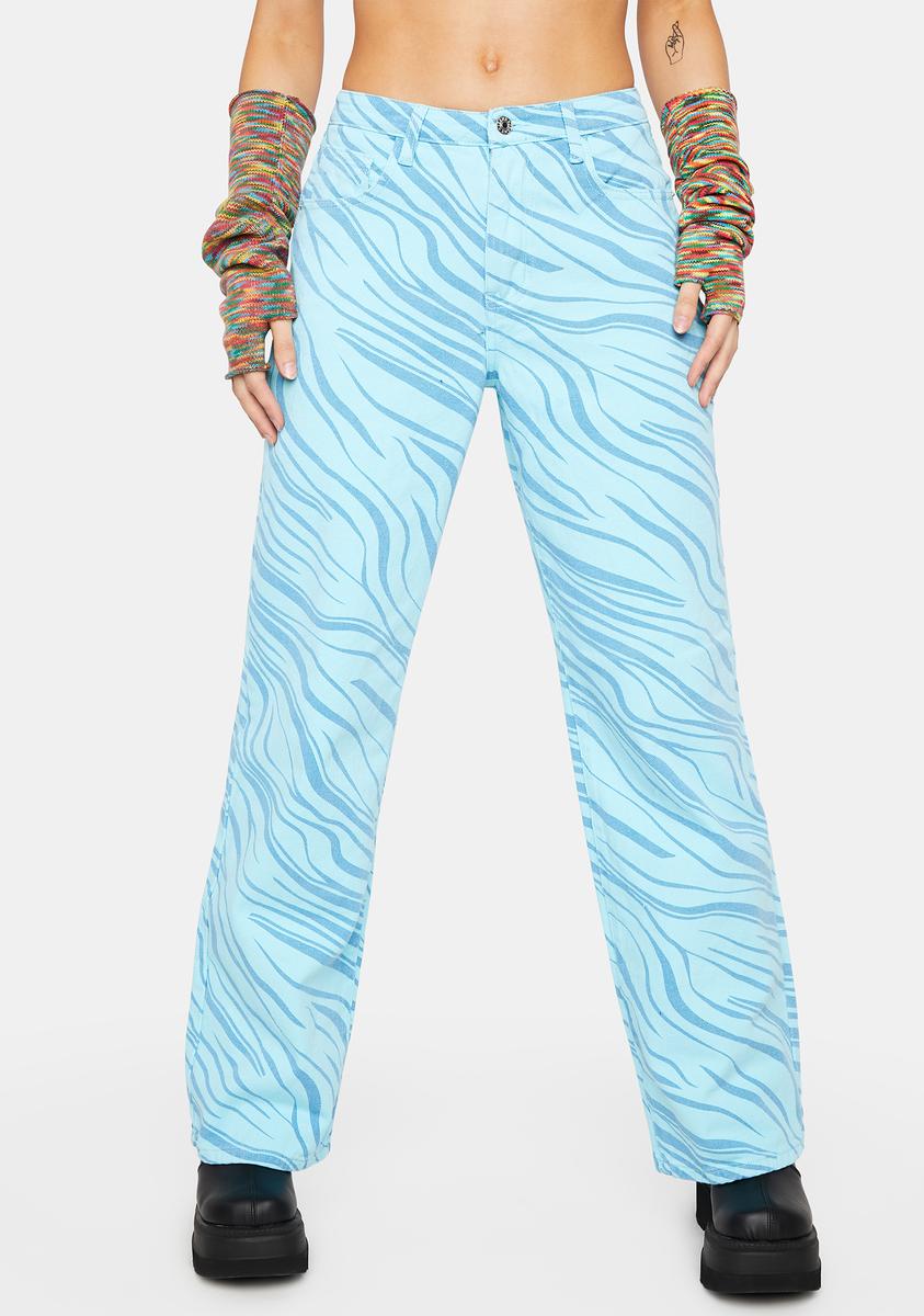 Swirl Print Mid Rise Baggy Boyfriend Jeans Momokrom,Specials : American Fashion Style Bags On Sale