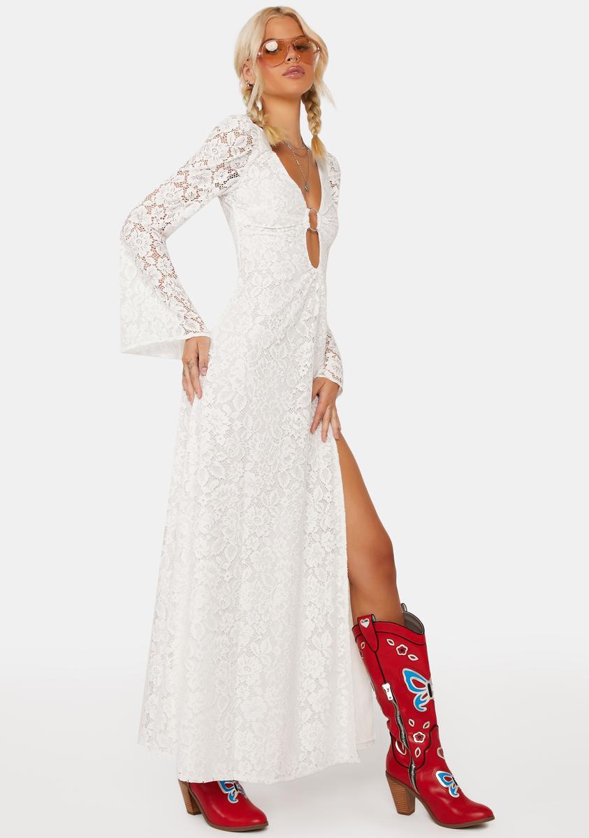for love & lemons temecula cut out maxi dress For Love & Lemons Lace Cutout Maxi Dress