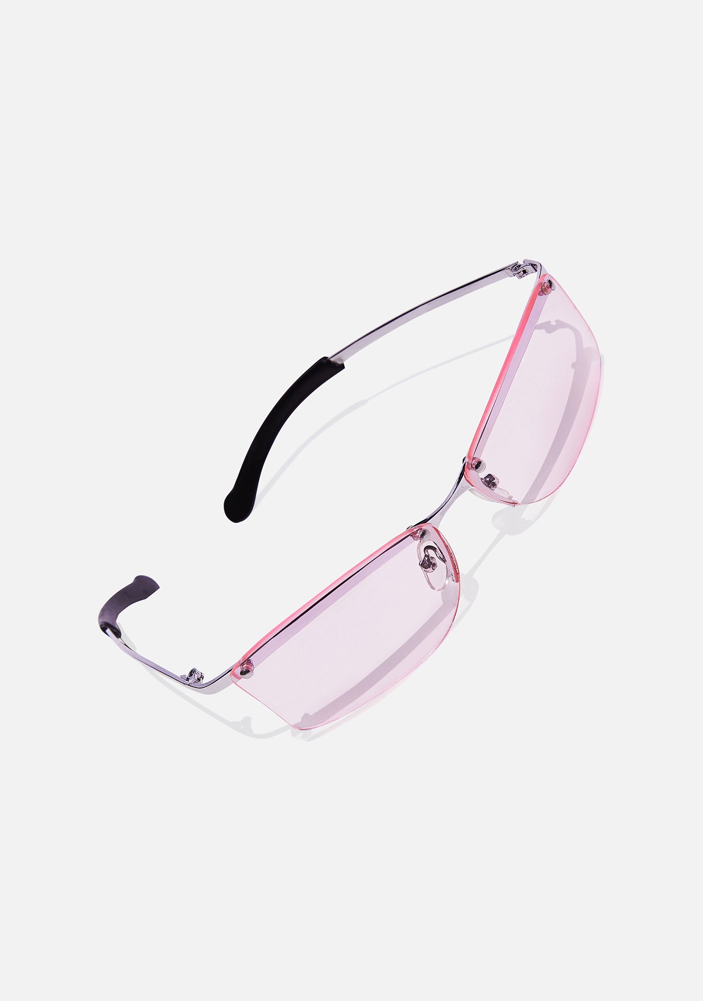 Pink Ness Frameless Sunglasses – Dolls Kill