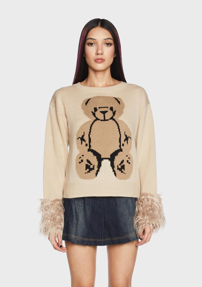 Big Ted Fluffy Trim Jumper Basic Pleasure Mode,All Products : American Fashion Style Bags On Sale Big Ted Fluffy Trim Jumper Basic Pleasure Mode,All Products : American Fashion Style Bags On Sale