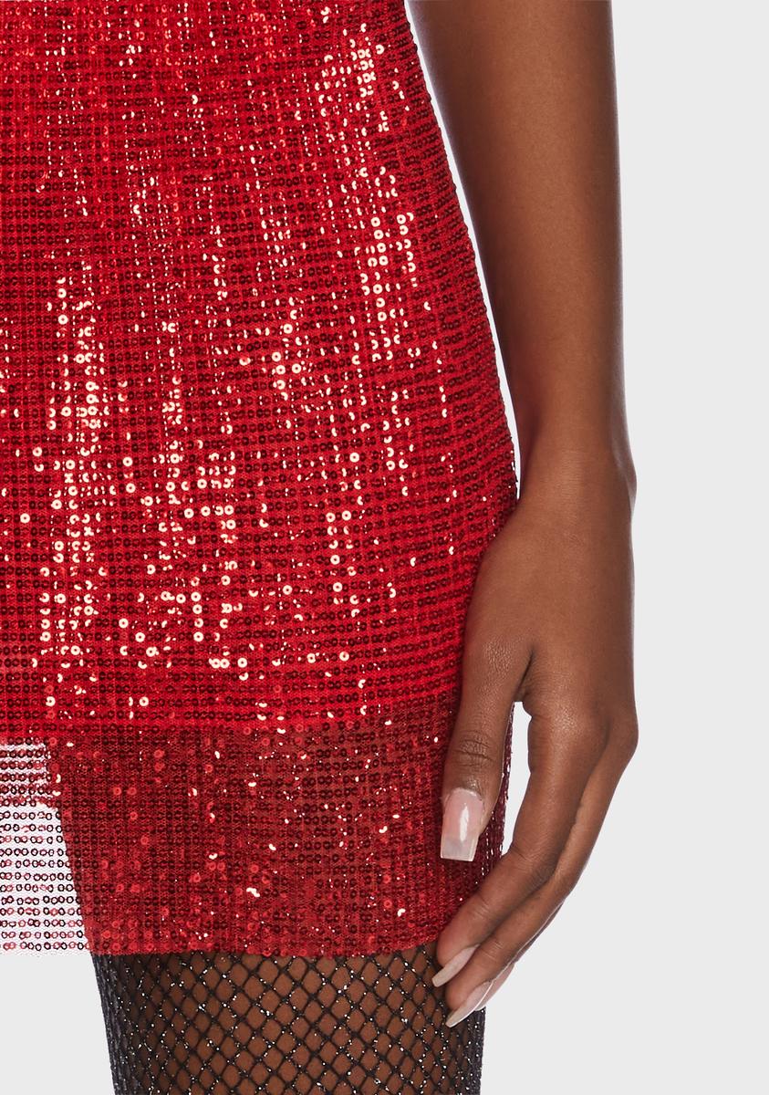 Sparkly Sequin Strapless Mini Dress