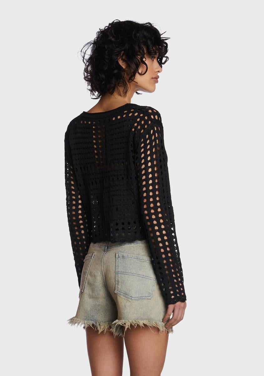 Devine Long Sleeve Cropped Cardigan
