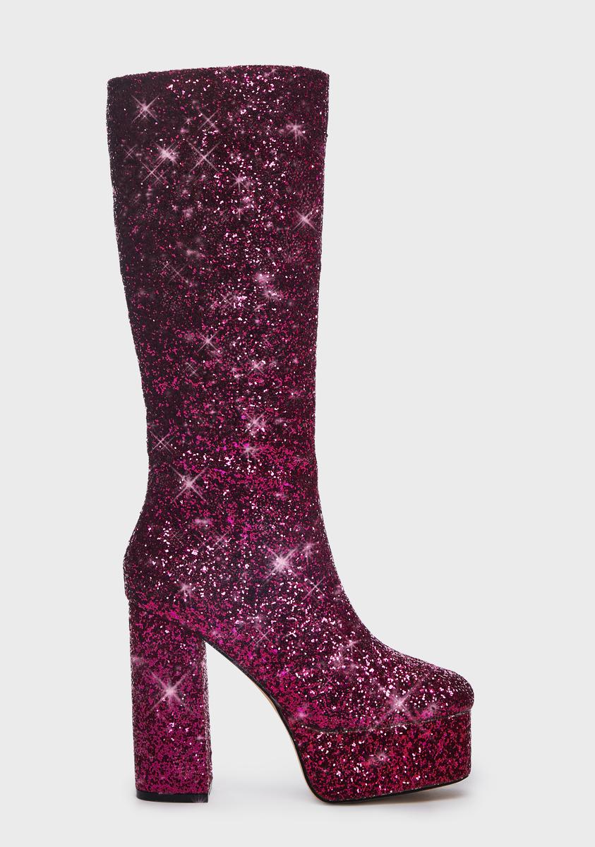 Fuchsia Bourdeau Platform Boots Lemon Drop by Privileged,Specials : American Fashion Style Bags On Sale