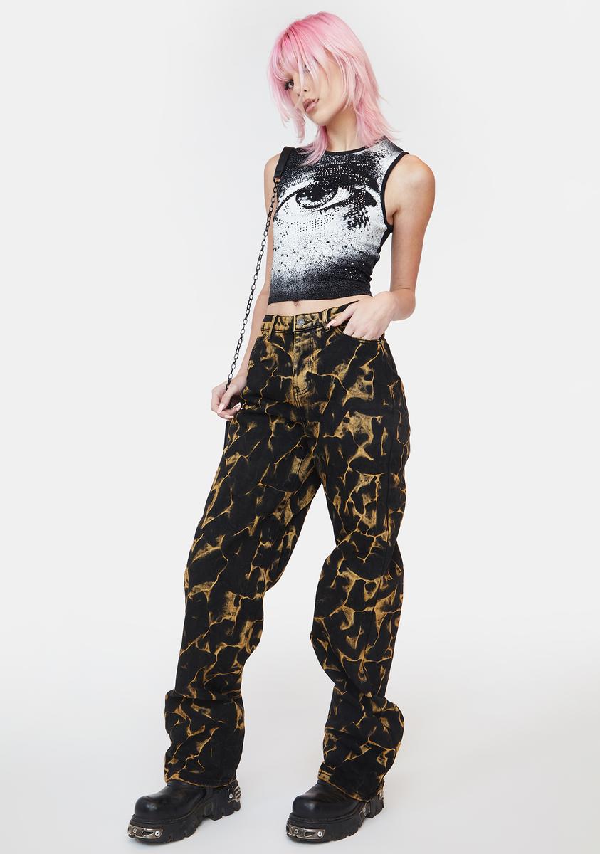JADED LONDON Damage 見にくかっ Crash Denim Pant