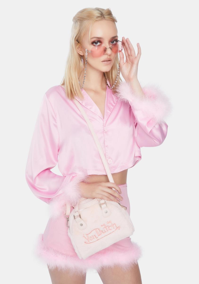Pink Fur Small Bowling Bag – Dolls Kill