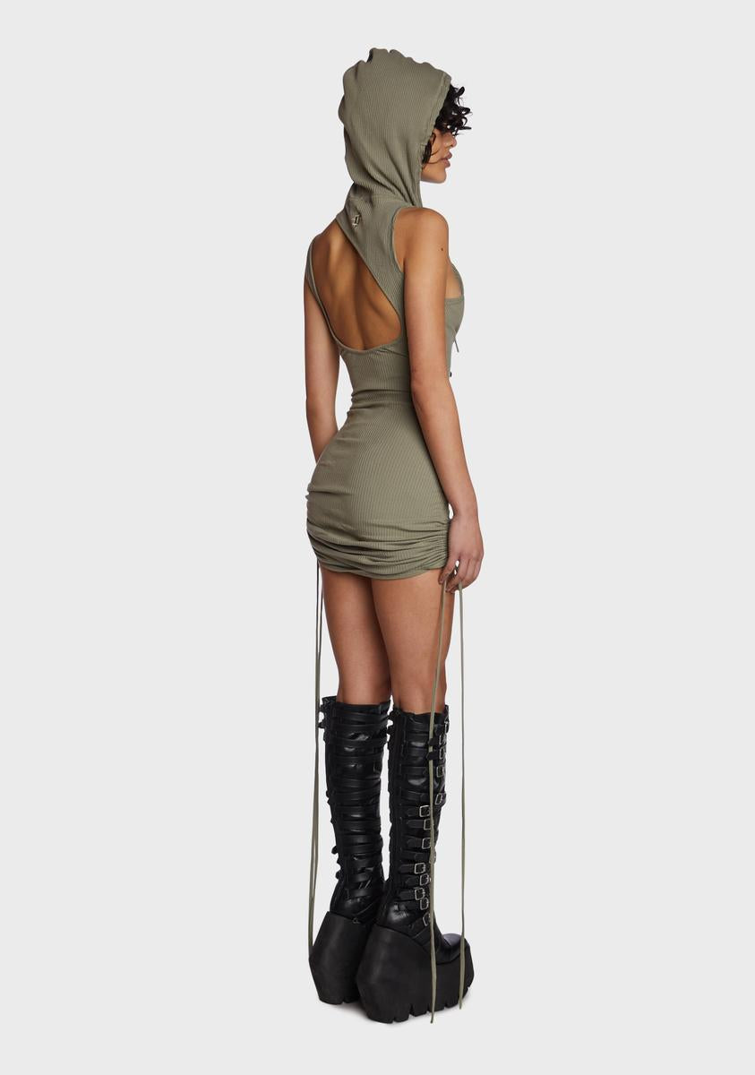 echo hooded slit maxi dress Echo Hooded Mini Dress