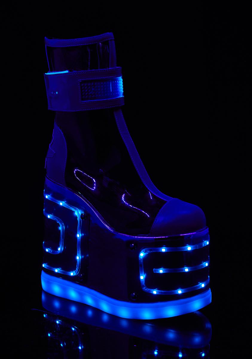 Club Exx Motherboard Light-Up Platform Boots – Dolls Kill
