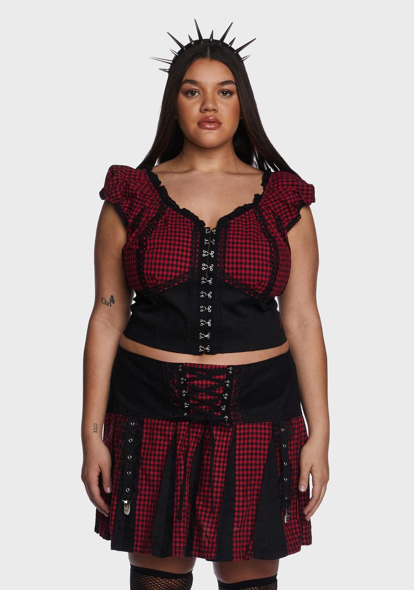 Plus Red And Black Bo Peep Crop Top Tripp NYC,New Products : American Fashion Style Bags On Sale Plus Red And Black Bo Peep Crop Top Tripp NYC,New Products : American Fashion Style Bags On Sale
