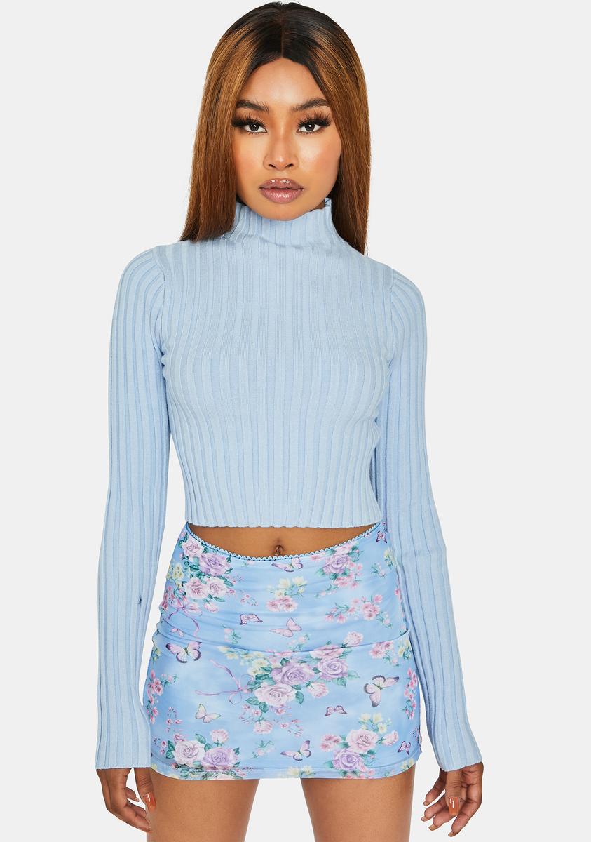 Bringing The Vibes Mock Neck Sweater,All Products : American Fashion Style Bags On Sale