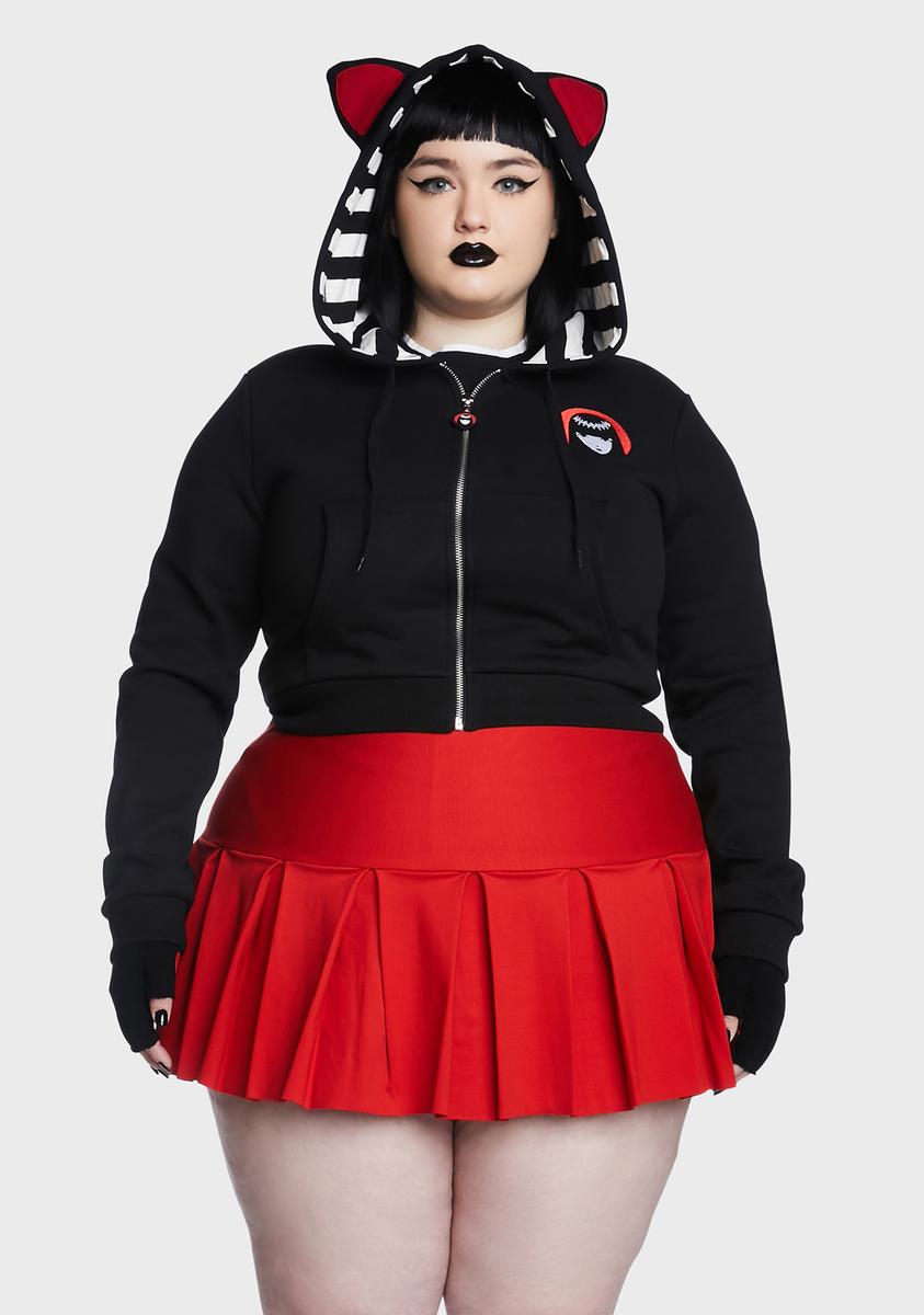 Plus Cat Conspiracies Zip-Up Hoodie Dolls Kill x Emily The Strange,New Products : American Fashion Style Bags On Sale