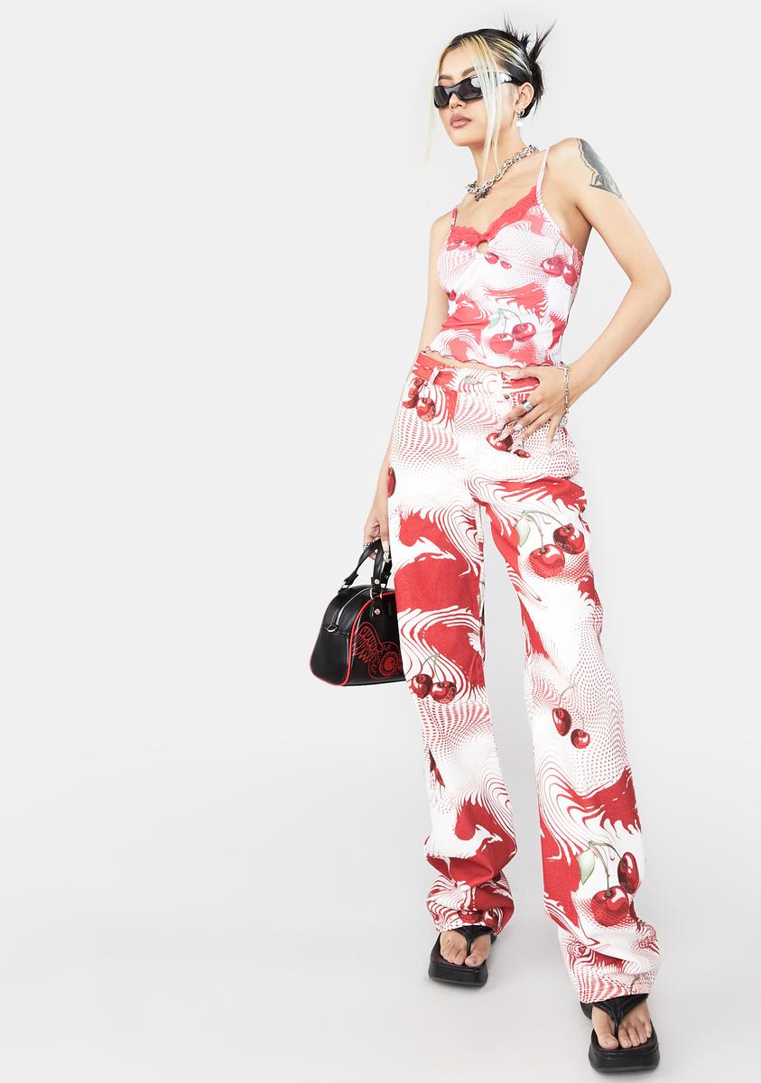 Cherry Swirl Print Cami Top