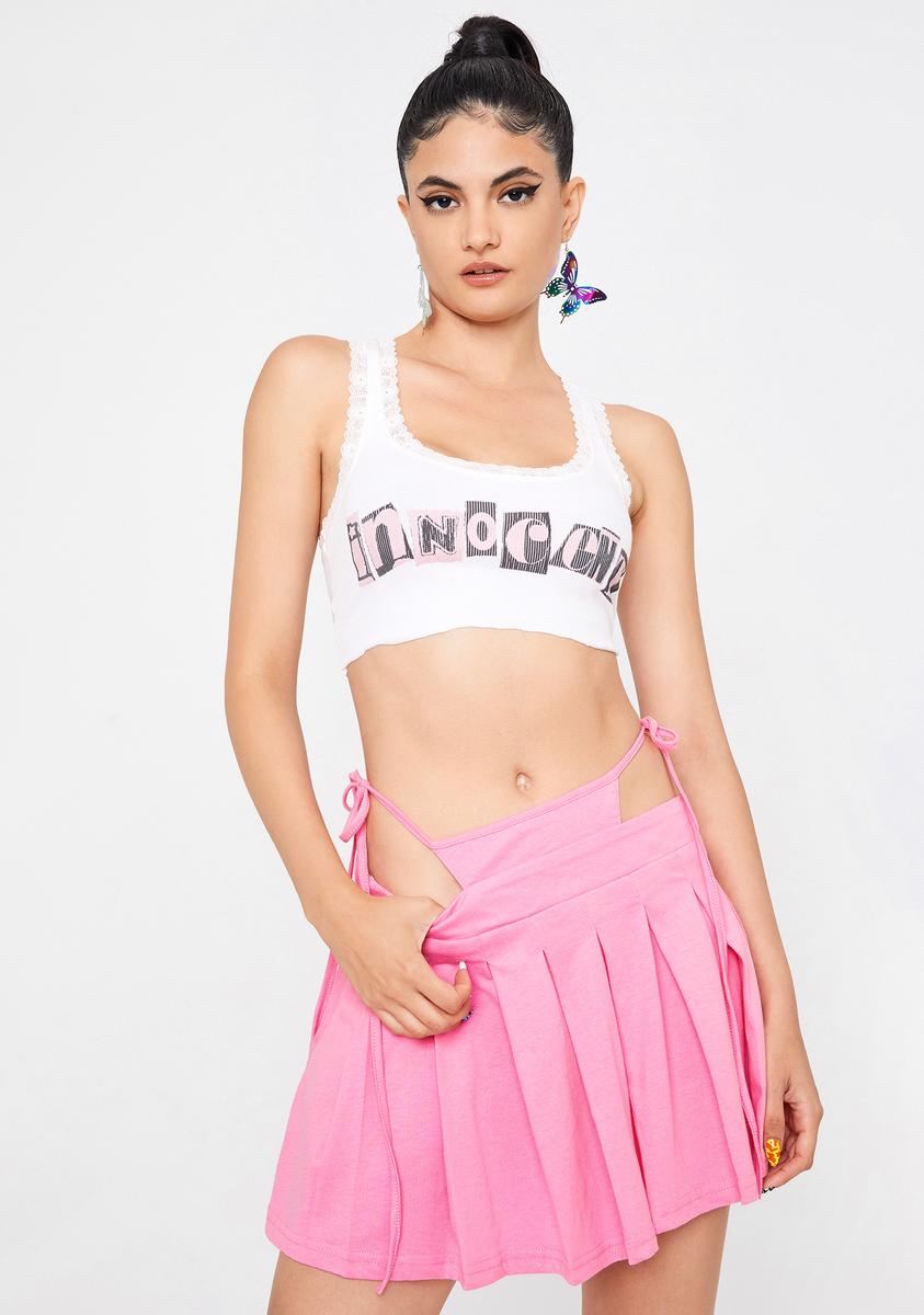 Bubblegum Iconic Calling String Mini Skirt,All Products : American Fashion Style Bags On Sale