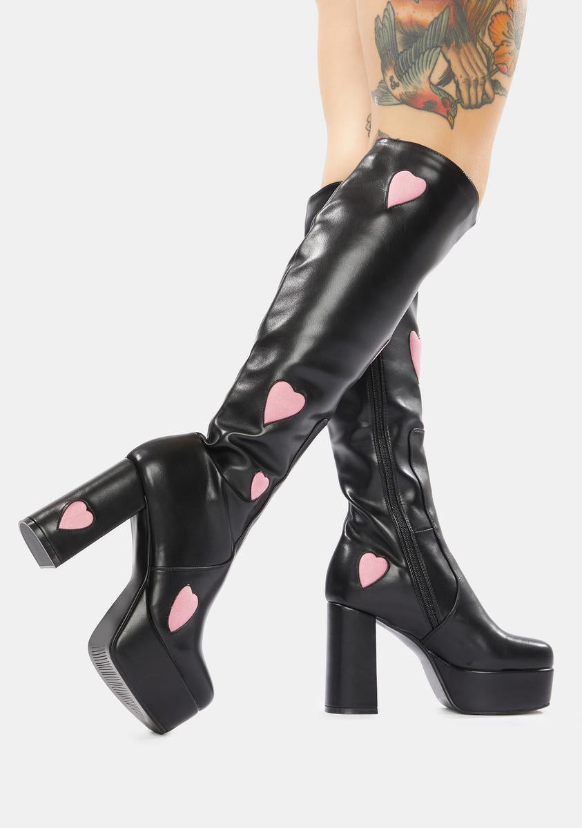 Lamoda Candyfloss Love Platform Boots – Dolls Kill