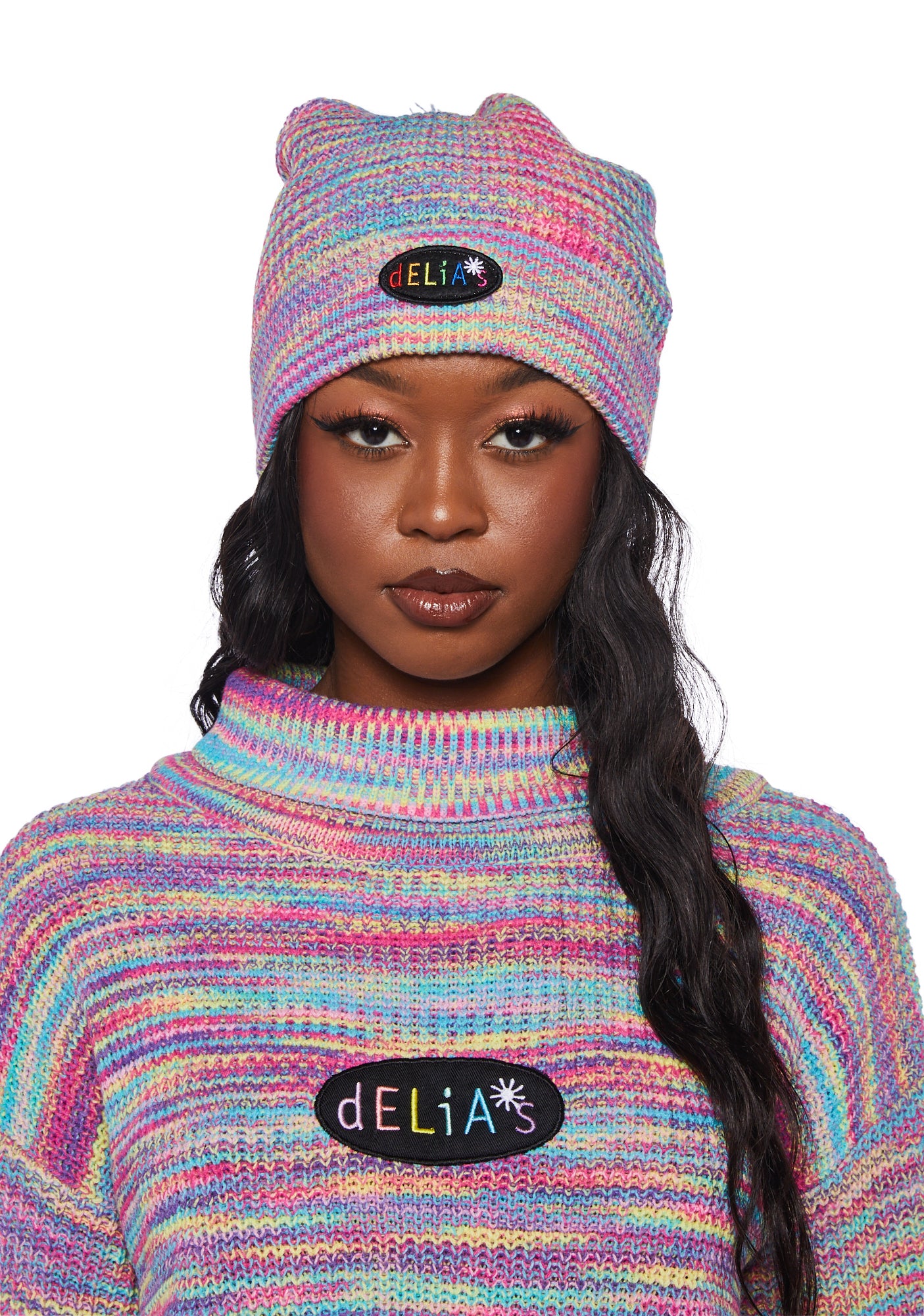 Delia's Space Dye Knit Beanie - Multi – Dolls Kill
