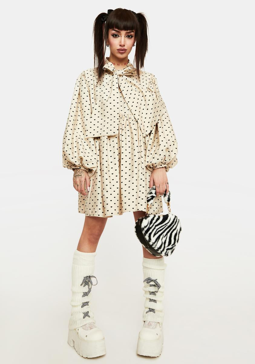 Sister Jane Barn Heart Jacquard Mini Dress - White – Dolls Kill Sister Jane Barn Heart Jacquard Mini Dress - White – Dolls Kill