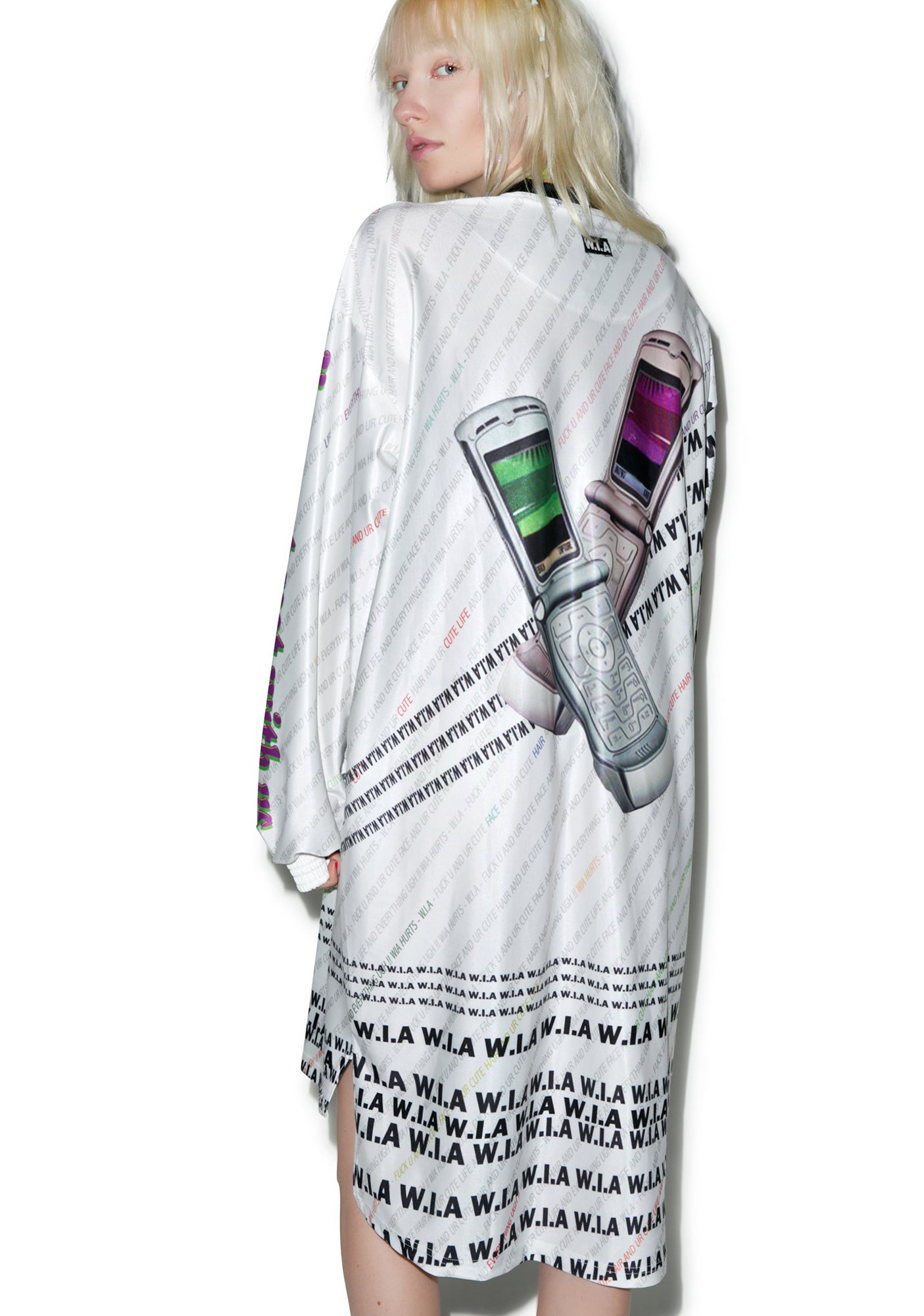 Oversized T Shirt Dress Pinterest White W.I.A Extra Long T-Shirt  Dolls  Kill