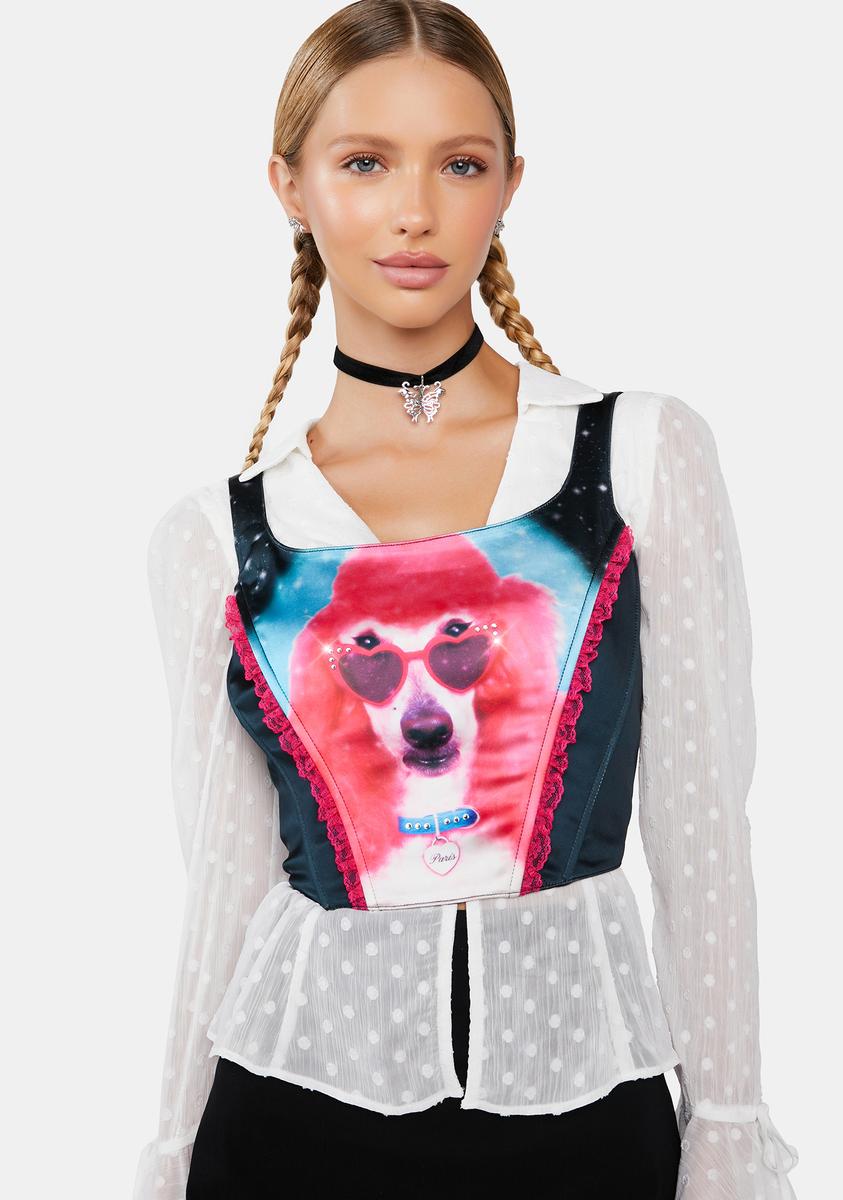 Puppy Love Satin Corset Top dELiA*s by Dolls Kill,Specials : American Fashion Style Bags On Sale