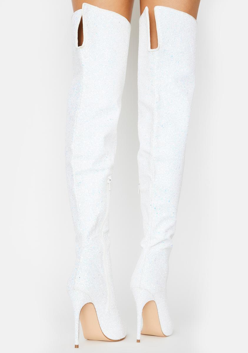 Courtly-3015 Glitter Thigh High Boots
