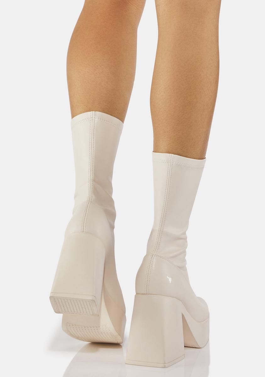 Windsor Smith Platform Booties White Windsor Smith Sock White