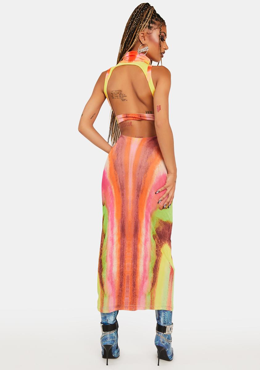 serenity midi dress afrm AFRM Serenity Midi Dress in Multi Color Zebra