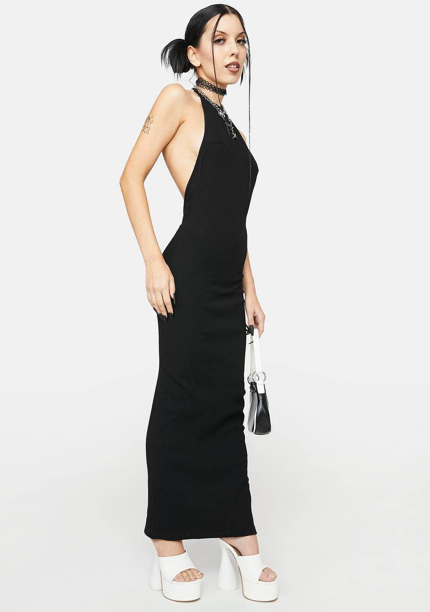 knee length dresses for ladies Fashion Casual Strap Blush Open Back Elastic Maxi Dress – EDITE MODE main image 1
